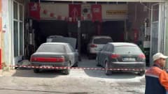 Sivas Toptancılar sitesinde LPG dönüşüm istasyonunda patlama sonrası kurtarma ekipleri ve ambulanslar