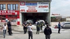 Sivas Gültepe Mahallesi toptancılar sitesinde LPG dönüşüm istasyonunda patlama sonrası olay yeri