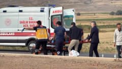 Sivas Ulaş ilçesinde kavşakta çarpışan iki otomobil ve olay yeri