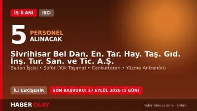 Sivrihisar Bel A.Ş. personel alımı başvuru evrakları ve mülakat detayları