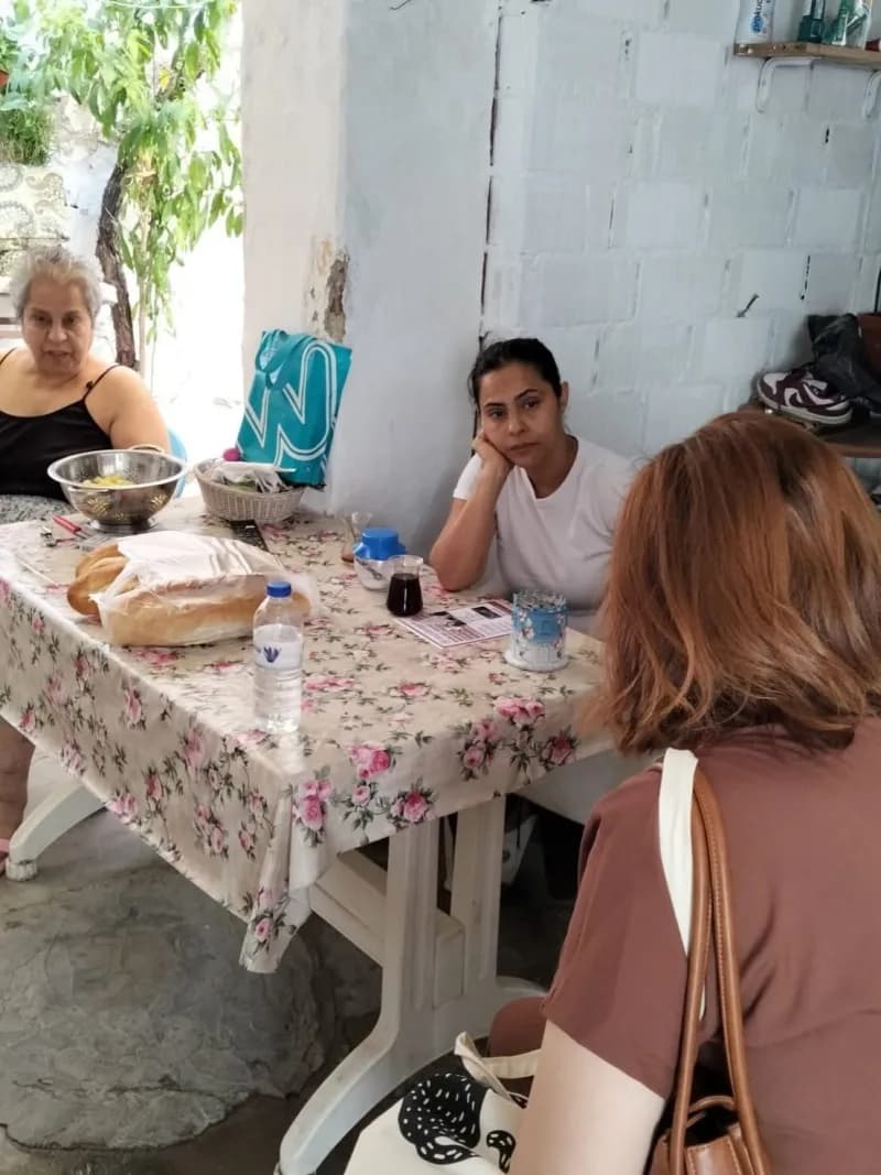 Söke’de Roman vatandaşlara yönelik gerçekleştirilen Saha çalışması kapsamında Kemalpaşa Mahallesi’ndeki haneler ziyaret