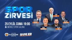 Malatya’da düzenlenen Sporun Zirvesi programında spor dünyasının önemli isimleri bir araya geliyor