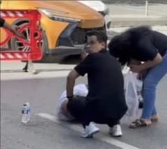 Sultangazi Atatürk Bulvarı üzerinde elektrikli scooter kazası sonrası olay yeri
