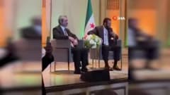 Suriye Devlet Başkanı Ahmed eş-Şara, New York’ta Suriye toplumuyla buluşmasında sandalyesini değiştirirken