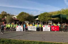 Tatvan’dan Muş’a 100 kilometrelik bisiklet turuna katılan bisikletçiler doğal ve tarihi güzellikler arasında pedal çevir