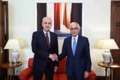TBMM Başkanı Numan Kurtulmuş ve Portekiz Cumhuriyet Meclisi Başkanı Jose Pedro Aguiar-Branco Lizbon’da görüşme yaparken