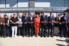 Tekirdağ Büyükşehir Belediyesi tarafından Ergene ilçesinde açılan TEK Market ve Ek Hizmet Binası