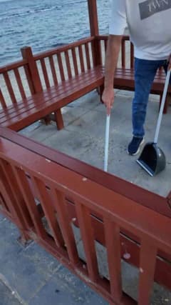 Tekirdağ Süleymanpaşa'da zabıta ekipleri parkta çevre kirliliği denetimi yapıyor