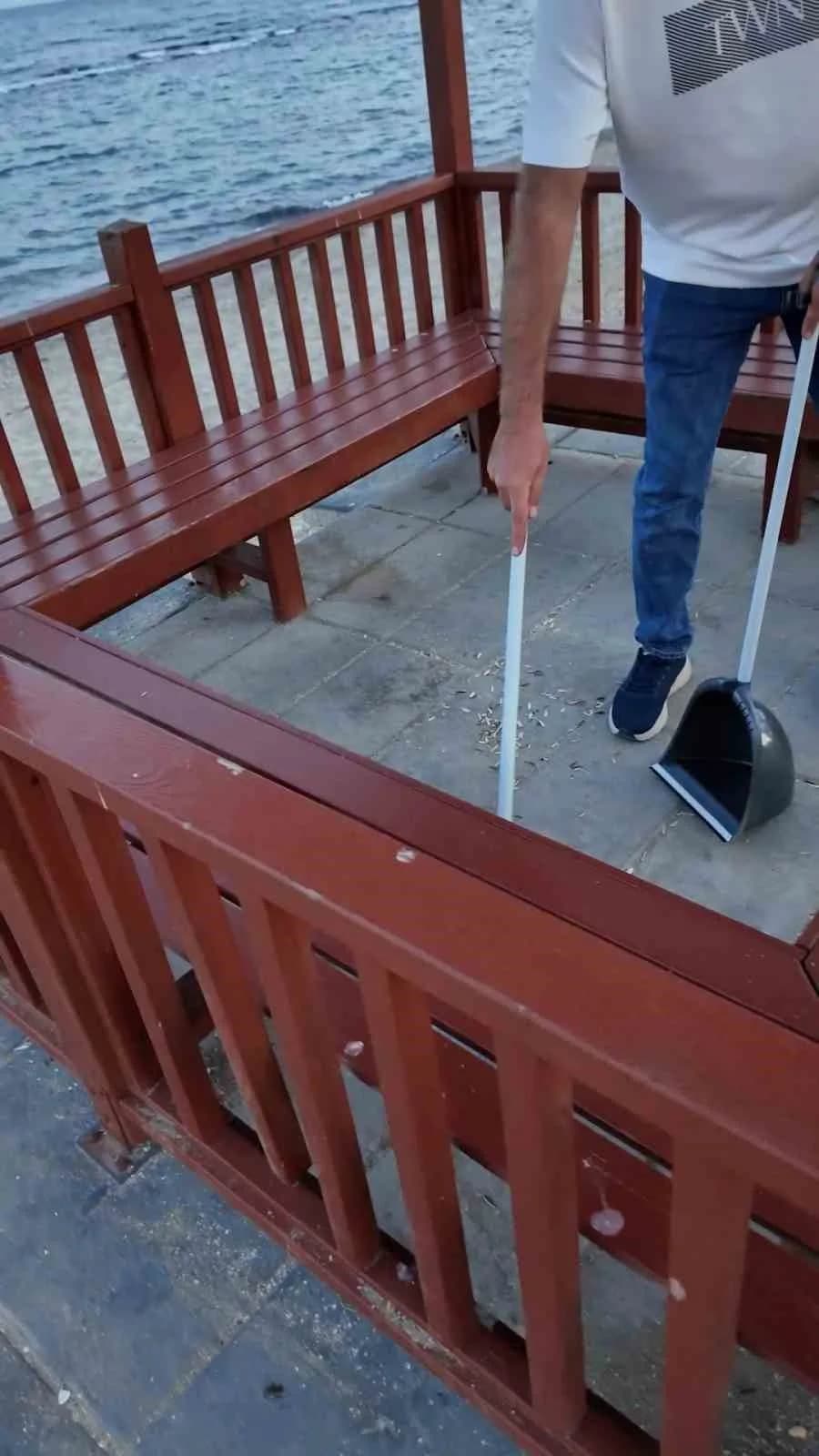 Tekirdağ Süleymanpaşa'da zabıta ekipleri parkta çevre kirliliği denetimi yapıyor