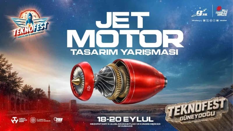 Diyarbakır Mezopotamya Uluslararası Fuar ve Kongre Merkezi’nde düzenlenen TEKNOFEST Jet Motor Tasarım Yarışması finalind