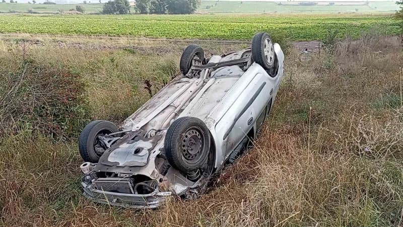 Tokat’ın Yeşilyurt ilçesinde kontrolden çıkarak takla atan otomobilin sürücüsü yaralandı.