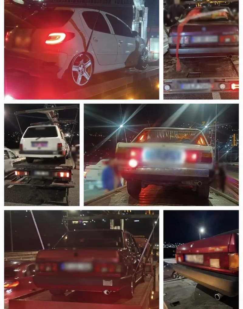 Trabzon'un Ortahisar ilçesinde trafiği tehlikeye düşüren ve çevreye rahatsızlık veren araçlara yönelik yapılan uygulamad