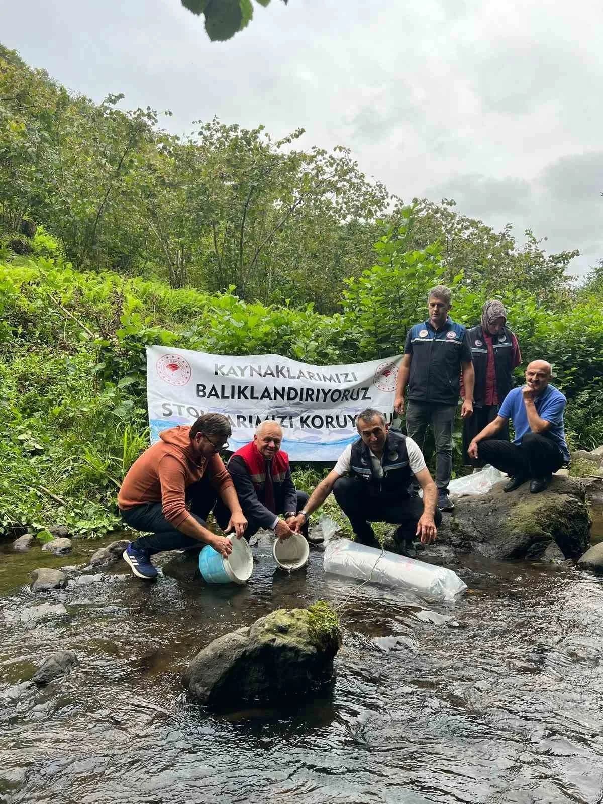 Tarım ve Orman Bakanlığı tarafından yürütülen balıklandırma çalışmaları çerçevesinde Trabzon’daki Sera Gölü’ne 40 bin ya