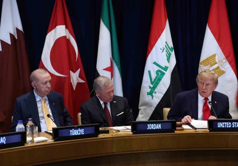 ABD Başkanı Donald Trump, BM Genel Kurulu toplantısında Cumhurbaşkanı Erdoğan ile görüşürken