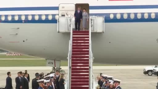 ABD Başkanı Donald Trump, Çin Devlet Başkanı Xi Jinping’i Joint Base Andrews Hava Üssü’nde kırmızı halı ve askeri törenl