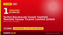 Turhal Kocakavak İnşaat Taahhüt Temizlik Sanayi Ticaret Ltd. Şti. işçi alımı ilanı