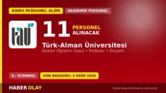 Türk-Alman Üniversitesi öğretim üyesi alımı ilanı, 11 kadro, başvurular 21 Eylül 2026'da başladı