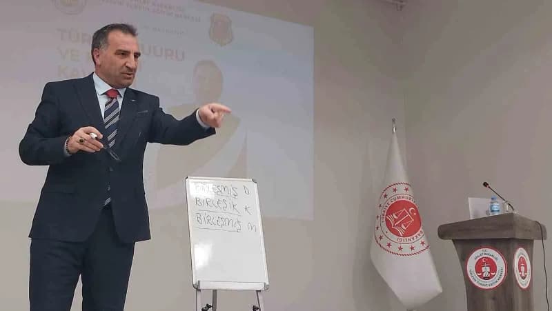 Türkiye Dil Ve Edebiyat Derneği Erzurum Şube Başkanı Murat Ertaş Türk Dil Bayramı münasebetiyle t.c. Adalet Bakanlığı Ce