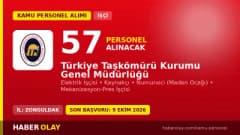 Türkiye Taşkömürü Kurumu 2026 yılı 57 sürekli işçi alımı ilanı Zonguldak