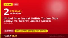 Ulubel İmar İnşaat Bartın Ulus ilçesinde 2 beden işçisi geçici işçi alımı ilanı