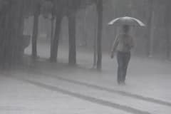 Uşak'ta kuvvetli sağanak yağış uyarısı yapılan meteoroloji haritası