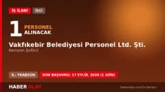 Vakfıkebir Belediyesi Personel Ltd. Şti. Kamyon Şoförü işçi alımı ilanı 2026