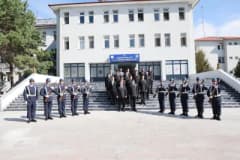 Erzincan Valisi Hamza Aydoğdu, İl Jandarma Komutanı Can Altundarak’a iade-i ziyarette bulunuyor
