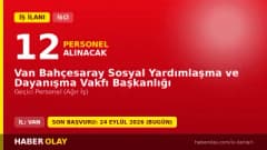 Van Bahçesaray Sosyal Yardımlaşma ve Dayanışma Vakfı 12 geçici işçi alımı ilanı