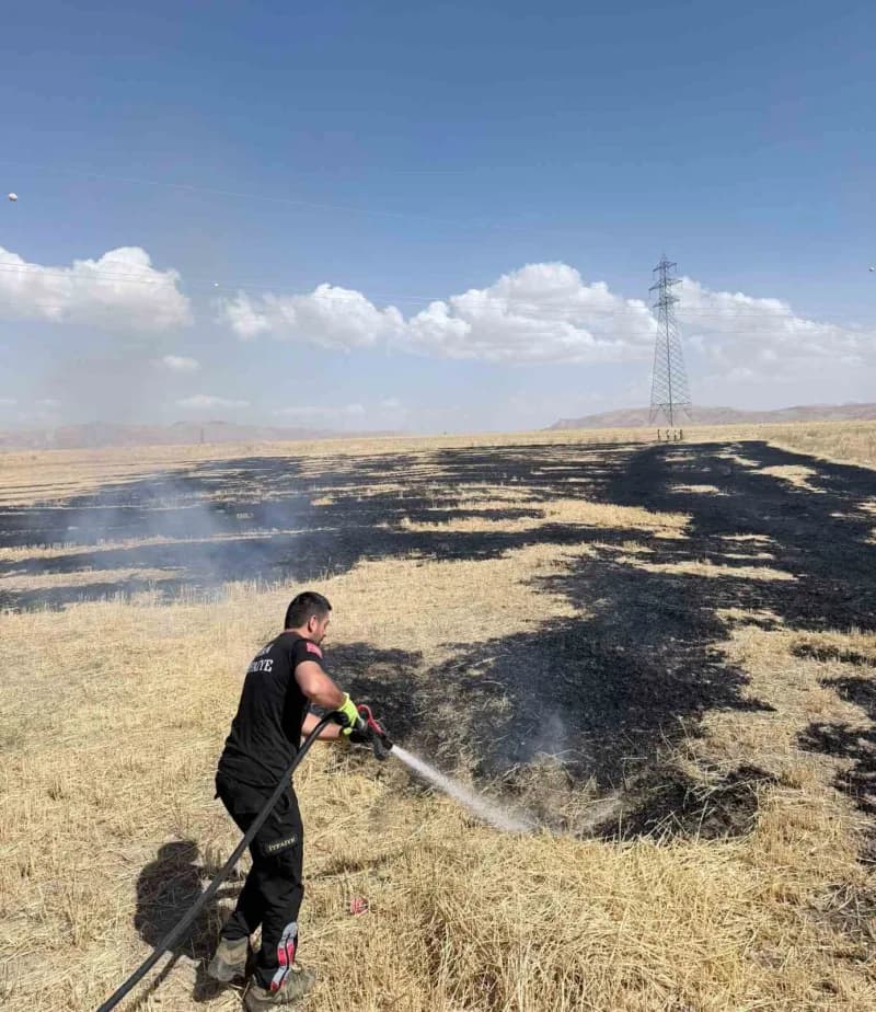 Van'ın Tuşba ilçesinde çıkan örtü üstü yangın, İtfaiye tarafından söndürüldü.