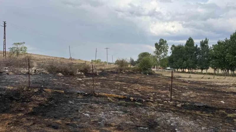 Bolu’nun Dörtdivan ilçesinde evlerin bitişiğindeki otluk alanda çıkan yangın, itfaiye ekiplerinin müdahalesiyle evlere s