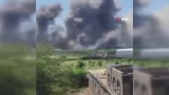 Yemen Taiz vilayetinde insansız hava aracı ve füze saldırıları sonrası görüntü