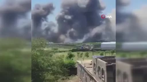 Yemen Taiz vilayetinde insansız hava aracı ve füze saldırıları sonrası görüntü