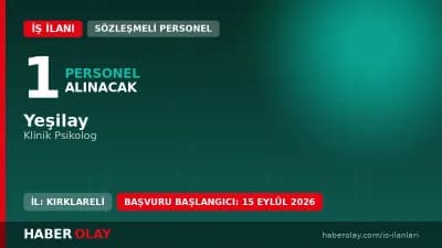 Yeşilay Kırklareli Danışmanlık Merkezi Klinik Psikolog personel alımı ilanı