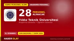 Yıldız Teknik Üniversitesi öğretim elemanı alımı için başvuru süreci ve kadro bilgileri