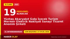 Yüntaş A.Ş. Afyonkarahisar'da 19 daimi işçi alımı ilanı