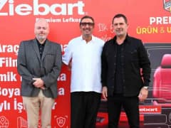 Ziebart Lefkoşa araç koruma merkezinin modern dış görünümü ve açılış töreninden görüntü