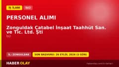 Zonguldak Çatabel İnşaat Taahhüt San. ve Tic. Ltd. Şti işçi alımı ilanı başvuru detayları