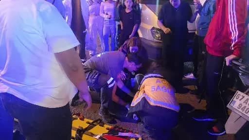 Zonguldak Ereğli'de motosiklet kazasında yaralanan anne ve olay yeri