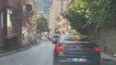 Zonguldak Soğuksu mevkiinde oluşan uzun araç kuyruğu ve trafik yoğunluğu