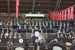 Balıkesir'de 29 Ekim Cumhuriyet Bayramı kutlama törenlerinden halk oyunları gösterisi