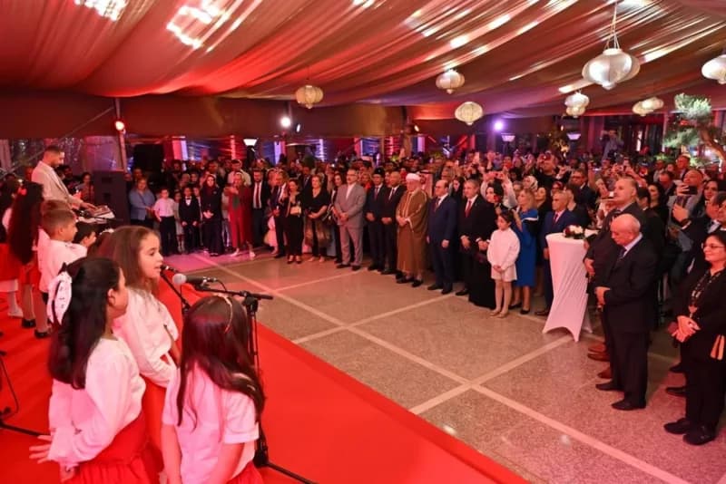 Türkiye'nin Tunus Büyükelçisi Ahmet Misbah Demircan'ın ev sahipliğinde gerçekleştirilen resepsiyona