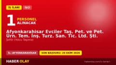 Afyonkarahisar Evciler Taş. Pet. Ltd. Şti. 1 şoför iş ilanı başvuru detayları