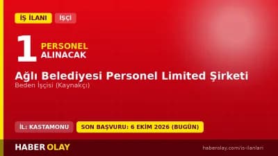 Ağlı Belediyesi Personel Limited Şirketi beden işçisi alımı için başvuru adresi ve şartları