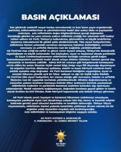 AK Parti Kayseri İl Başkanlığı sosyal medya açıklaması yapan hukukçu Durdu Mehmet Yalçın