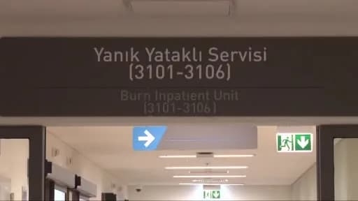 İstanbul'da araç aküsü patlaması sonucu yanık tedavisi gören hasta ve hastane