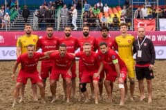 Alanya Belediyespor oyuncuları Plaj Futbolu Dünya Kulüpler Şampiyonası maçında mücadele ediyor