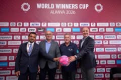 Alanya’da düzenlenen Plaj Futbolu Dünya Kulüpler Şampiyonası organizasyonundan bir görüntü