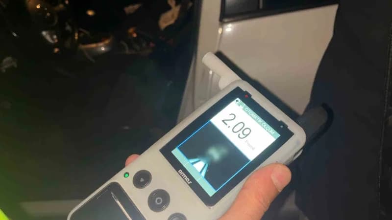 Alkollü sürücü 2.09 promil alkollü çıktı.