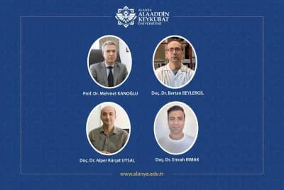 Alanya Alaaddin Keykubat Üniversitesi kampüsünde akademisyenler ve bilimsel çalışmalar