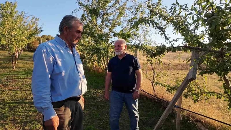 35 yıl çalıştığı Almanya’dan sağlık sorunlarının ardından memleketine dönerek meyve yetiştiriciliğin
